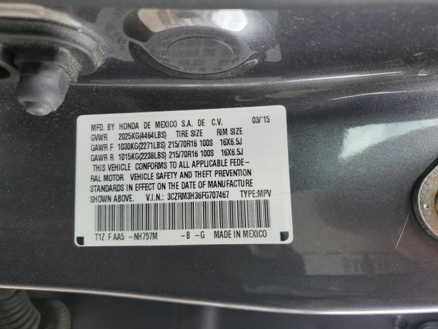 3CZRM3H36FG707467 - 2015 HONDA CR-V LX GRAY photo 13