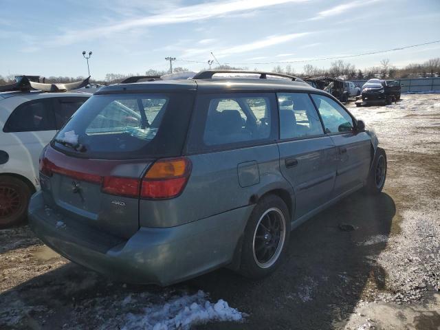 4S3BH6357Y6309971 - 2000 SUBARU LEGACY L GREEN photo 3