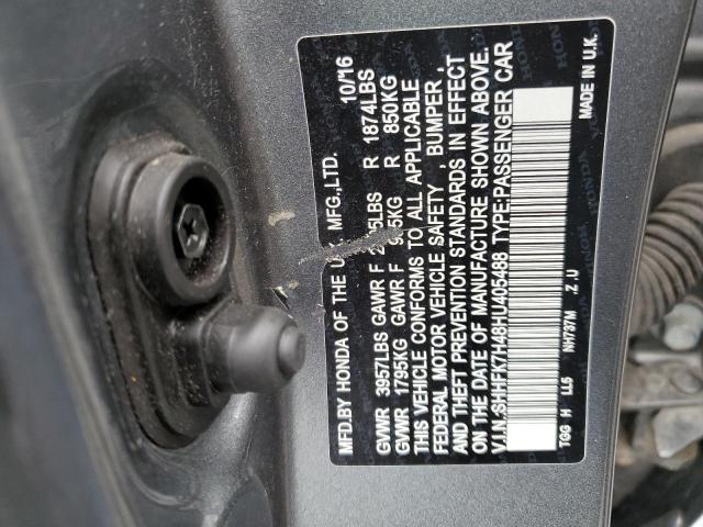 SHHFK7H48HU405488 - 2017 HONDA CIVIC SPORT 灰色 照片 10