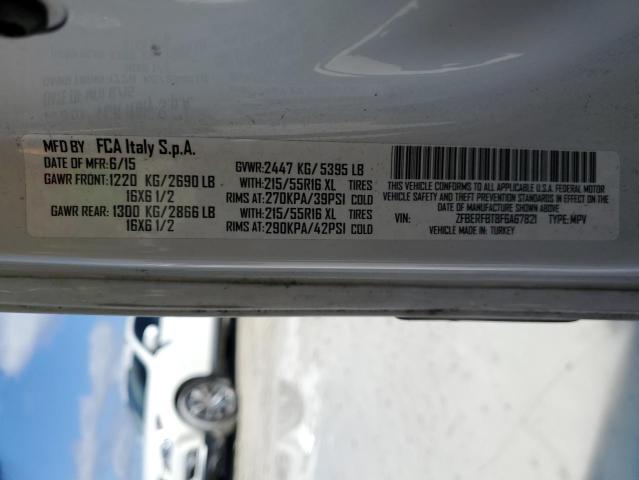 ZFBERFBT8F6A67821 - 2015 RAM PROMASTER SLT WHITE photo 13