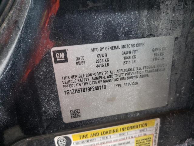 1G1ZH57B19F249110 - 2009 CHEVROLET MALIBU 1LT 黑色 照片 12