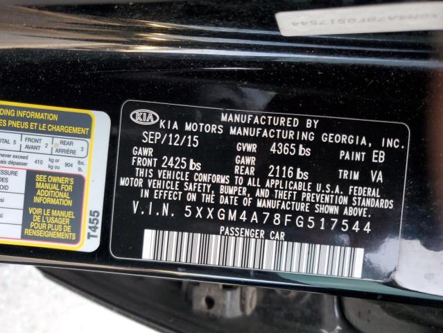 5XXGM4A78FG517544 - 2015 KIA OPTIMA LX BLACK photo 13