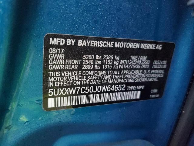 5UXXW7C50J0W64652 - 2018 BMW X4 XDRIVEM40I BLUE photo 13