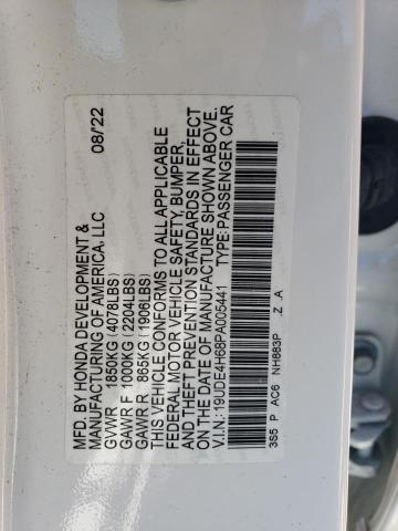 19UDE4H68PA005441 - 2023 ACURA INTEGRA A-SPEC TECH WHITE photo 12