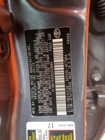 4T1BK1EB0DU039684 - 2013 TOYOTA AVALON BASE 石墨色 照片 12