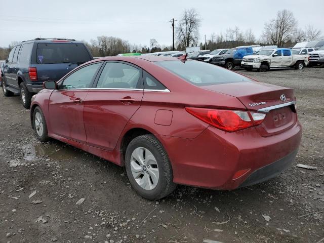 5NPEB4AC3EH812614 - 2014 HYUNDAI SONATA GLS RED photo 2