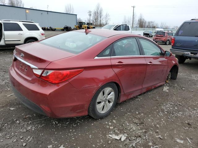 5NPEB4AC3EH812614 - 2014 HYUNDAI SONATA GLS RED photo 3