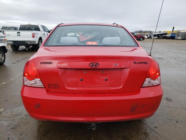 KMHDN46DX4U874306 - 2004 HYUNDAI ELANTRA GLS RED photo 6