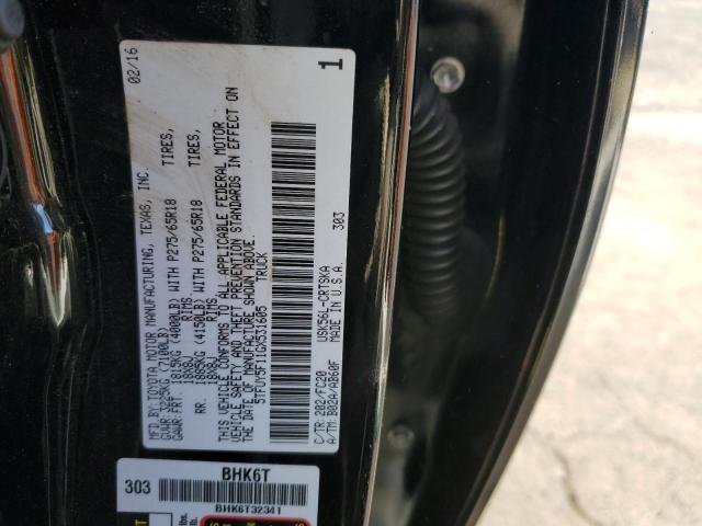 5TFUY5F11GX531605 - 2016 TOYOTA TUNDRA DOUBLE CAB SR/SR5 BLACK photo 13