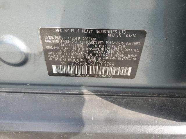 JF2SH6BC6AH786788 - 2010 SUBARU FORESTER XS Plata foto 13