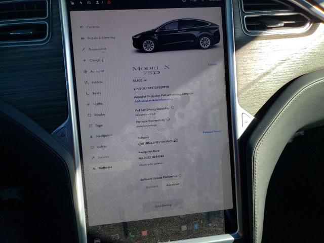 5YJXCBE27GF025579 - 2016 TESLA MODEL X BLACK photo 9