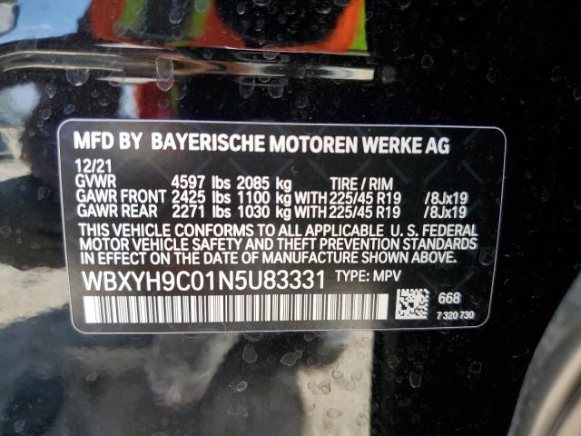 WBXYH9C01N5U83331 - 2022 BMW X2 SDRIVE28I BLACK photo 13