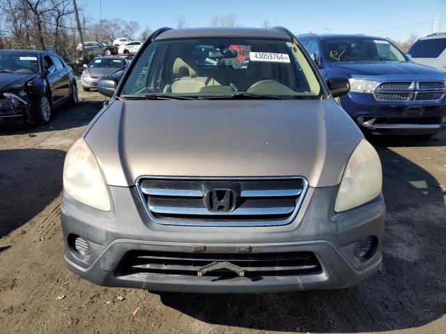 SHSRD78586U428955 - 2006 HONDA CR-V LX TAN photo 5