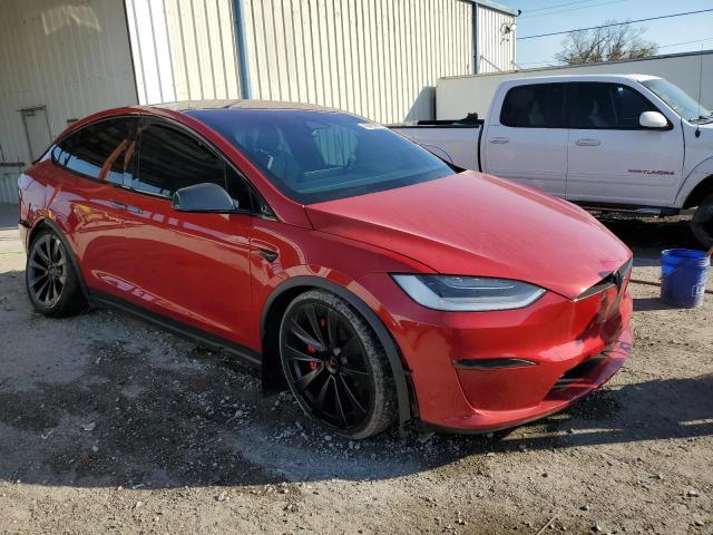 7SAXCBE61PF376574 - 2023 TESLA MODEL X 红色 照片 4