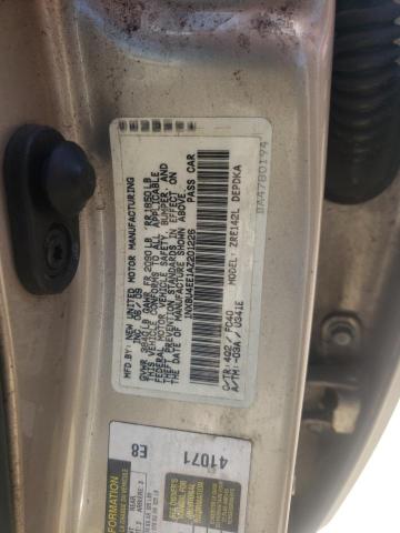 1NXBU4EE1AZ201226 - 2010 TOYOTA COROLLA BASE GOLD photo 12