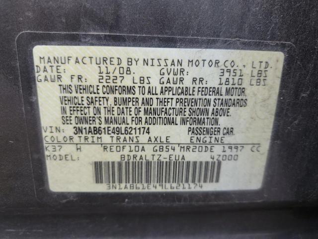 3N1AB61E49L621174 - 2009 NISSAN SENTRA 2.0 BROWN photo 12