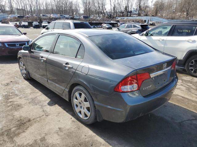 2HGFA16579H331488 - 2009 HONDA CIVIC LX GRAY photo 2