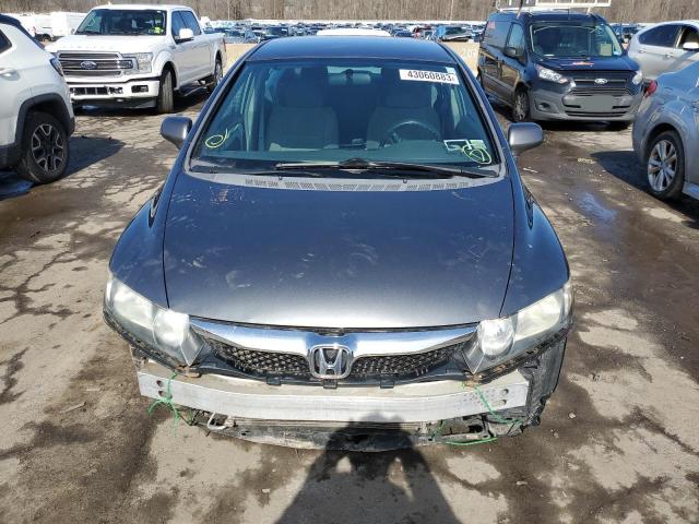 2HGFA16579H331488 - 2009 HONDA CIVIC LX GRAY photo 5