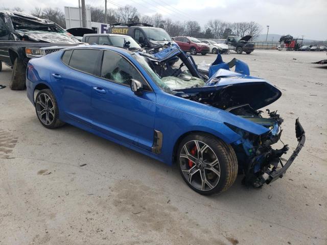 KNAE55LC0K6061596 - 2019 KIA STINGER GT2 BLUE photo 4