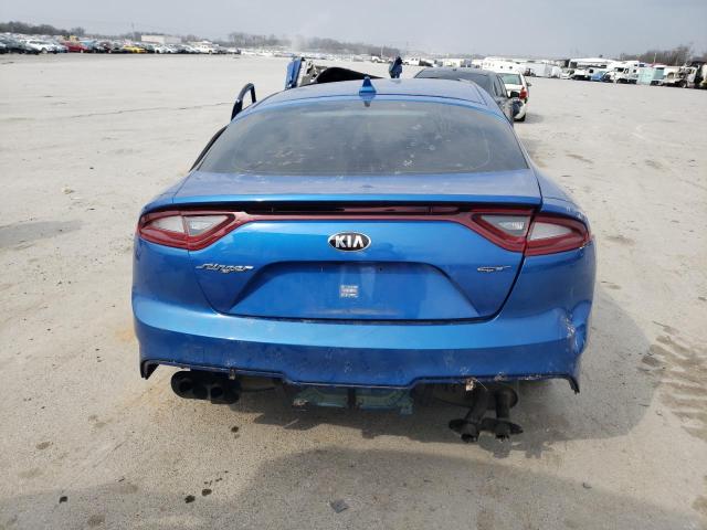 KNAE55LC0K6061596 - 2019 KIA STINGER GT2 BLUE photo 6