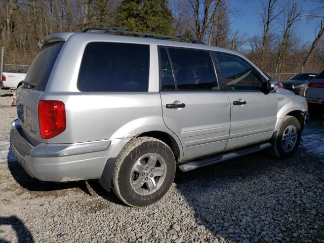 2HKYF18585H507424 - 2005 HONDA PILOT EXL SILVER photo 3