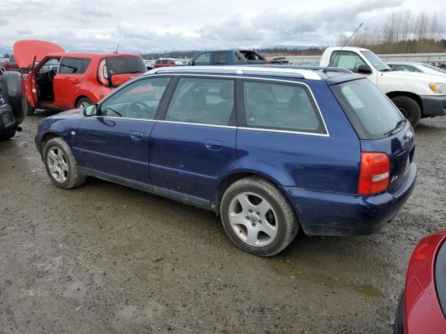 WAUKH28D7YA176504 - 2000 AUDI A4 2.8 AVANT QUATTRO BLUE photo 2