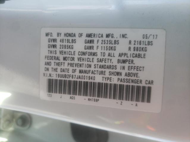 19UUB2F67JA001940 - 2018 ACURA TLX TECH+A Սպիտակ լուսանկար 12