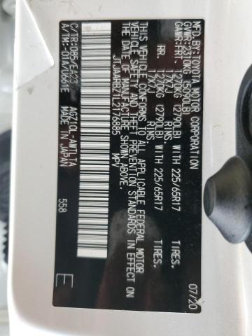 JTJAARBZ1L2176885 - 2020 LEXUS NX 300 BASE 白色 照片 13