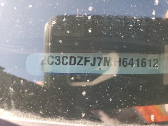 2C3CDZFJ7MH641612 - 2021 DODGE CHALLENGER R/T SCAT PACK BLUE photo 12