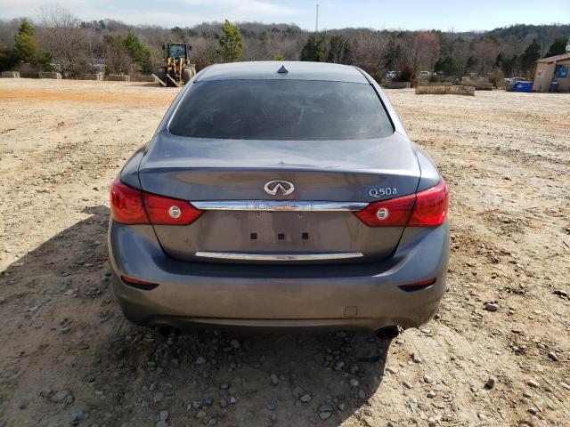 JN1BV7AP0FM339747 - 2015 INFINITI Q50 BASE GRAY photo 6