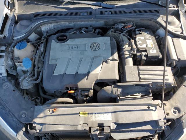 3VWLL7AJ6CM360361 - 2012 VOLKSWAGEN JETTA TDI WHITE photo 11