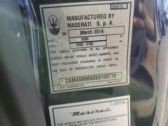 ZAM45MMA0E0100776 - 2014 MASERATI GRANTURISM S BLUE photo 13