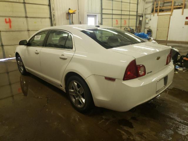 1G1ZH57B694211593 - 2009 CHEVROLET MALIBU 1LT WHITE photo 2