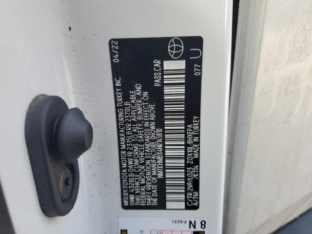 NMTKHMBX4NR145810 - 2022 TOYOTA C-HR XLE 白色 照片 12