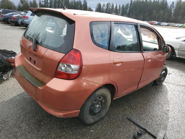 JHMGD38648S074209 - 2008 HONDA FIT SPORT ORANGE photo 3