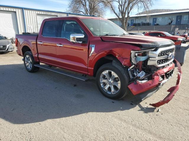 1FTFW1E80MFA33242 - 2021 FORD F150 SUPERCREW MAROON photo 4