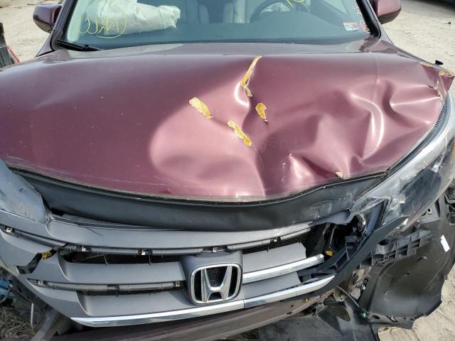 5J6RM3H73CL014230 - 2012 HONDA CR-V EXL BURGUNDY photo 11