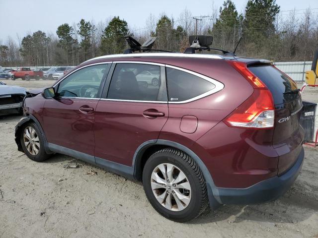 5J6RM3H73CL014230 - 2012 HONDA CR-V EXL BURGUNDY photo 2