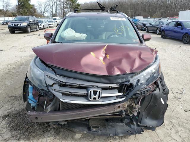 5J6RM3H73CL014230 - 2012 HONDA CR-V EXL BURGUNDY photo 5