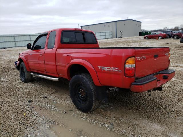 5TEWN72N12Z058618 - 2002 TOYOTA TACOMA XTRACAB RED photo 2