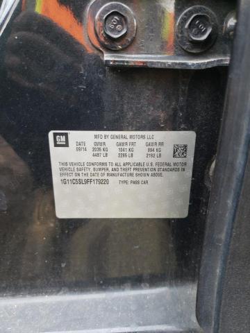 1G11C5SL9FF179220 - 2015 CHEVROLET MALIBU 1LT 黑色 照片 13