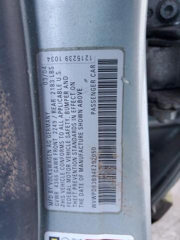 WVWPD63B94E292050 - 2004 VOLKSWAGEN PASSAT GLS Szary zdjęcie 12