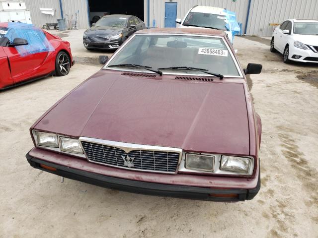 ZAMAL1104EB319831 - 1984 MASERATI BITURBO BURGUNDY photo 5