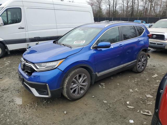 7FARW2H99LE012596 - 2020 HONDA CR-V TOURING BLUE photo 1