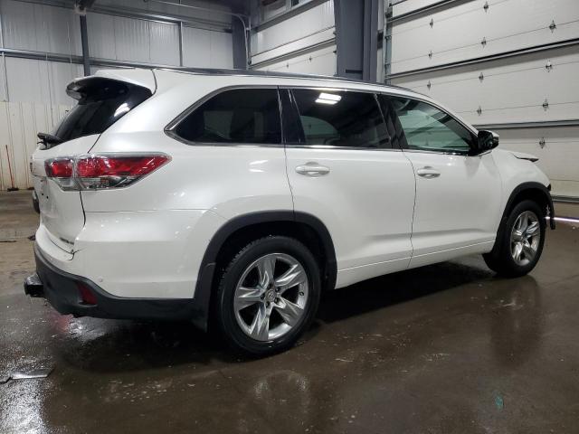 5TDDKRFH9ES005344 - 2014 TOYOTA HIGHLANDER LIMITED WHITE photo 3