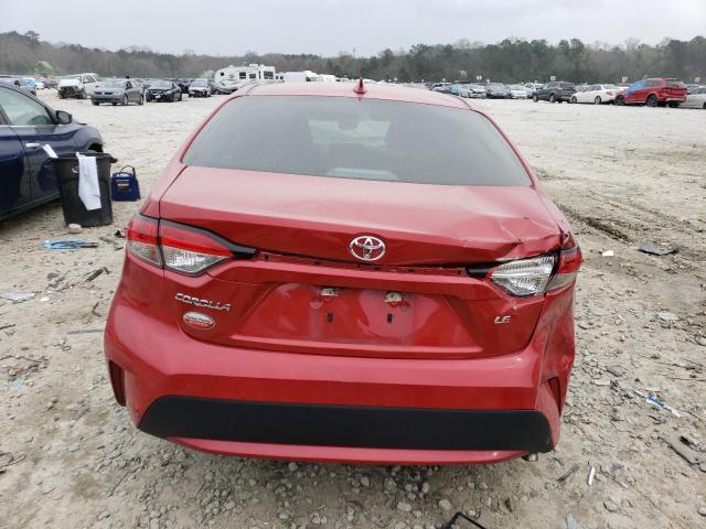 5YFEPRAE7LP064434 - 2020 TOYOTA COROLLA LE RED photo 6