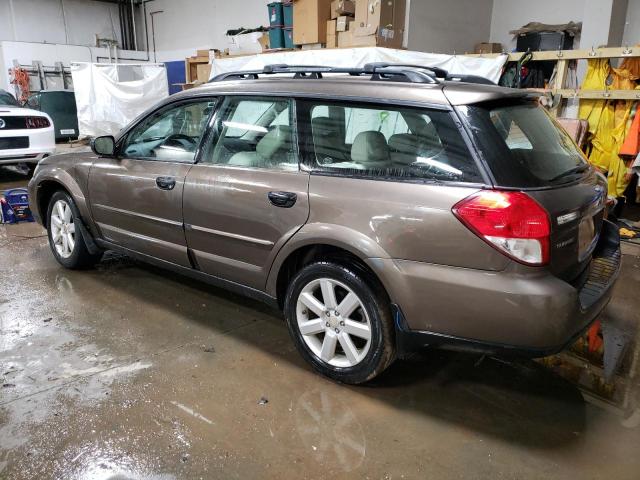 4S4BP61C287304669 - 2008 SUBARU OUTBACK 2.5I BROWN photo 2