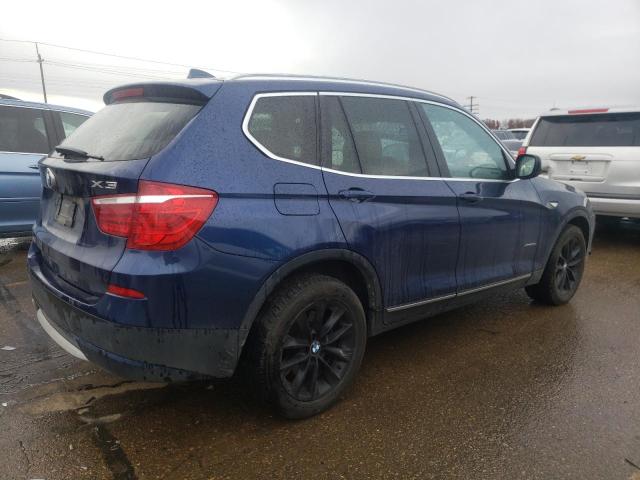 5UXWX9C52D0A13342 - 2013 BMW X3 XDRIVE28I BLUE photo 3