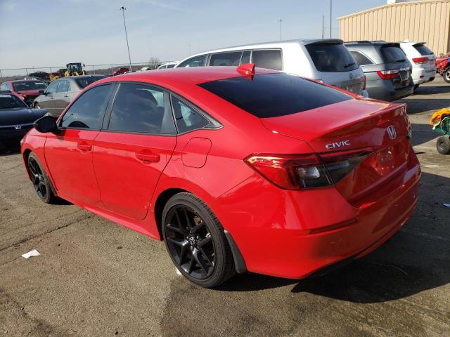 2HGFE2F51NH568532 - 2022 HONDA CIVIC SPORT RED photo 2