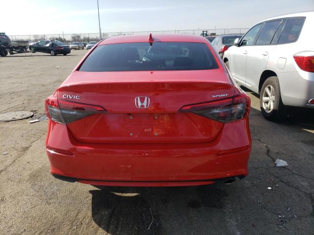 2HGFE2F51NH568532 - 2022 HONDA CIVIC SPORT RED photo 6